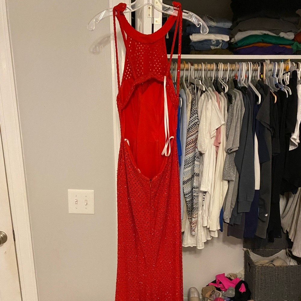 alyce red prom dress, size 00